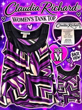 Claudia Richard Women’s blouse tank Sz Medium